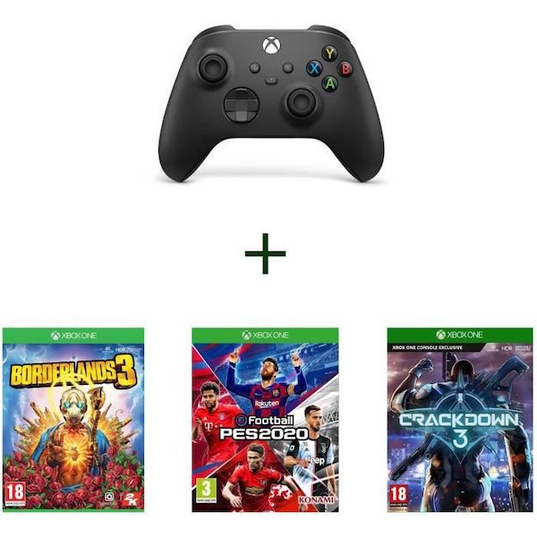Pack Xbox One manette sans fil + 3 jeux à 69,99 € sur Cdiscount