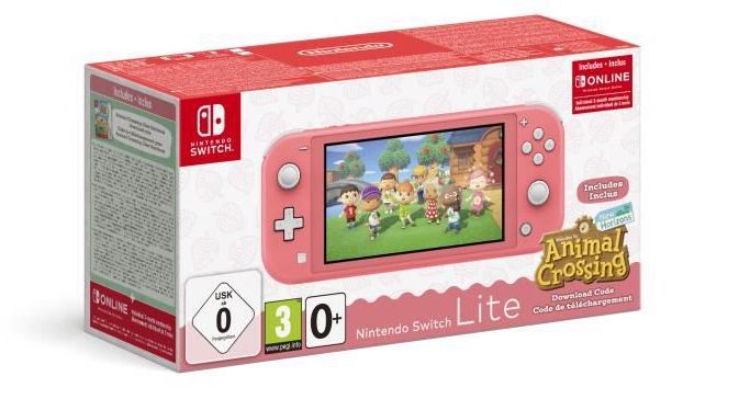 Pack Nintendo Switch Lite Animal Crossing à 219,99 € sur Cdiscount