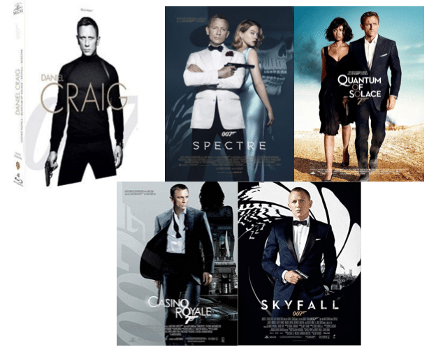 Coffret James Bond 007 – La collection Daniel Craig 4 films Blu-Ray à 15 € sur Amazon