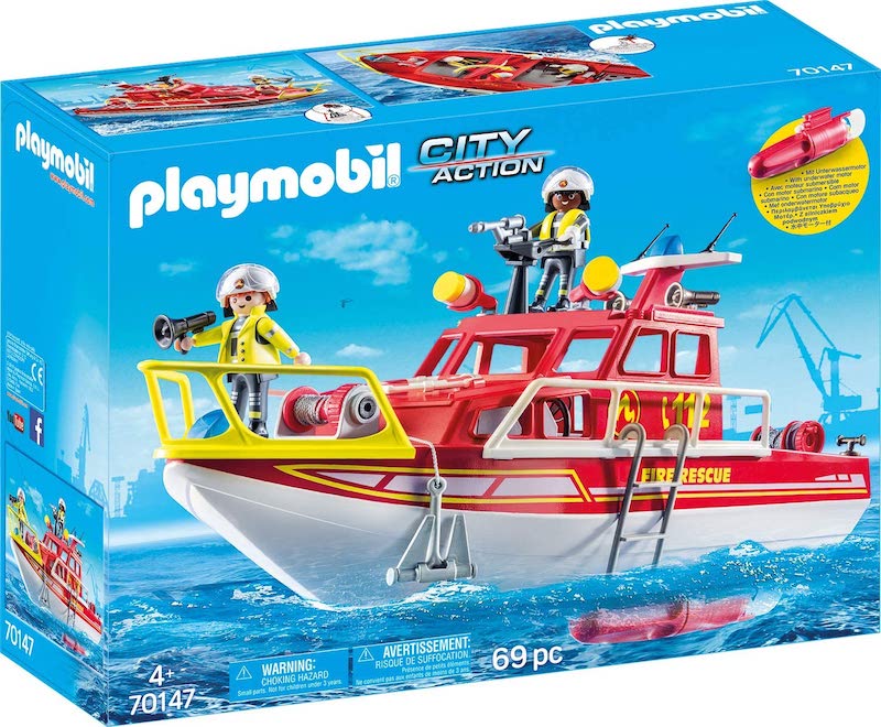 Coffret Playmobil City Action Bateau de Sauvetage et Pompiers à 21,02 € sur Amazon