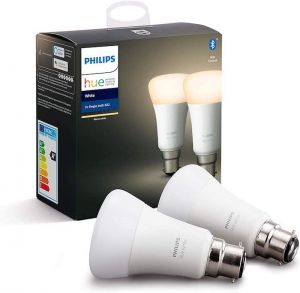 Pack de 2 ampoules Philips Hue White B22 à 21,33 € sur Amazon