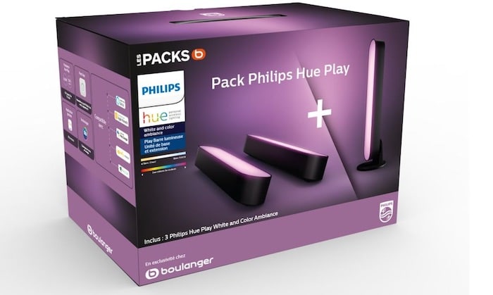 3 lampes connectées Philips Hue Play à 149,99 € chez Boulanger