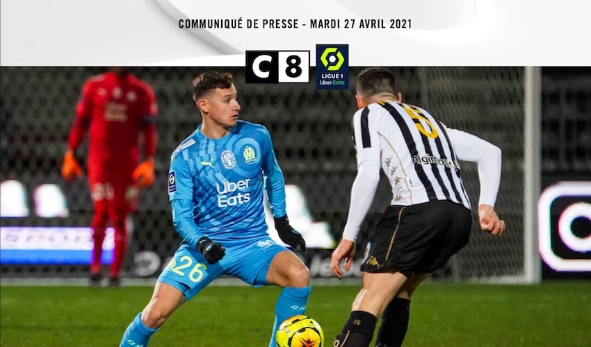 Match OM / Angers diffusé en clair sur C8 le 16 mai 2021