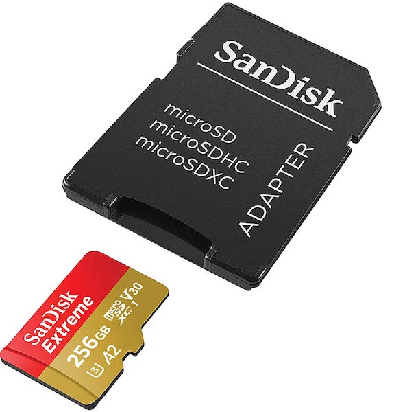 Carte micro DSXC SanDisk Extreme 256 Go et adaptateur SD à 37,37 € sur Amazon