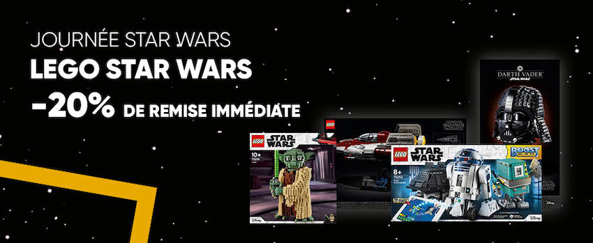 20 % de remise immédiate sur une sélection de LEGO Star Wars sur la Fnac