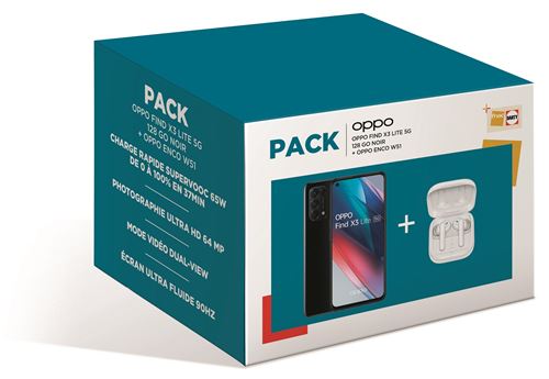Pack Oppo Find X3 Lite 5G + écouteurs Enco W51 à 349 € via offre de reprise sur la Fnac