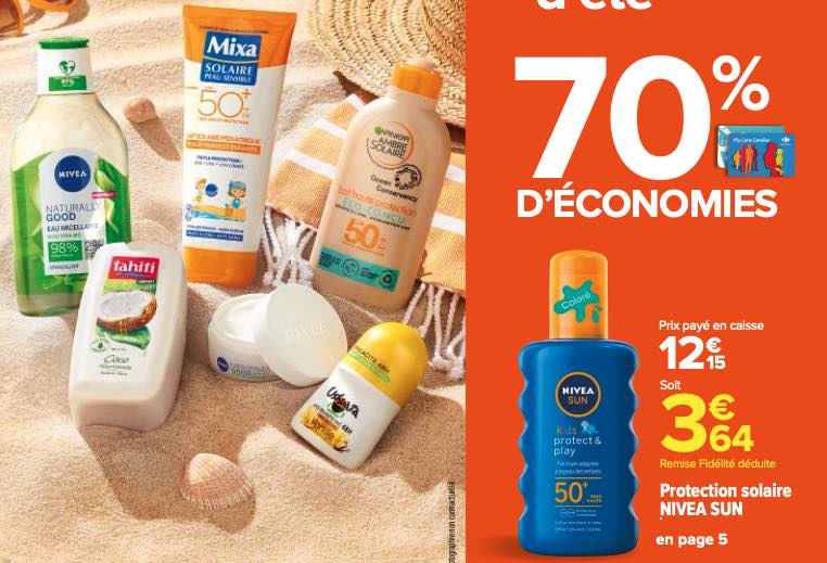 70 % de remise fidélité sur une sélection de produits chez Carrefour