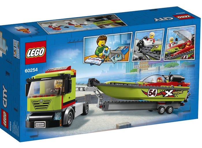 Lego City Le Transport du Bateau de Course à 13,99 € via remise fidélité sur Auchan