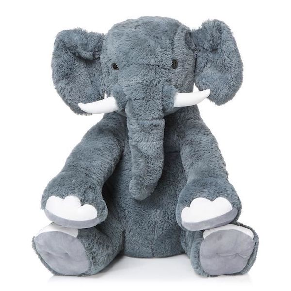 Peluche géante éléphant gris 78 cm à 15 € sur Cdiscount