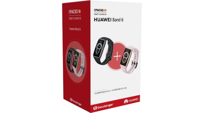 Pack montres connectées Huawei Band 6 noir + rose à 49.99 € sur Boulanger