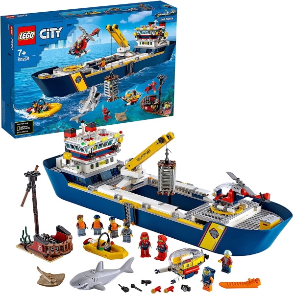 Bateau d’exploration océanique LEGO City 60266 à 79.99 € sur Amazon