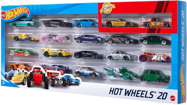 Coffret 20 voitures Hot Wheels à 19,99 € sur Amazon
