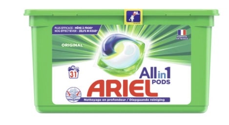 Boîte de 31 capsules de lessive Ariel Allin1 Pods à 2,16 € via remise fidélité chez Auchan