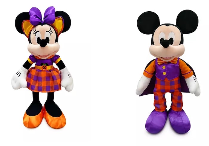 Peluches Mickey et Minnie Halloween à 10,90 € sur le Shop Disney