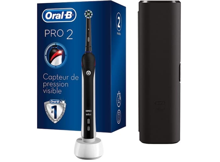 Brosse à dents électrique rechargeable Oral-B Pro 2 2500 à 27,99 € sur Amazon