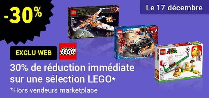 30 % de remise immédiate sur une sélection de jouets LEGO chez Leclerc