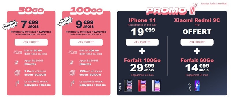 forfait NRJ Mobile 100 Go à 9,99 €