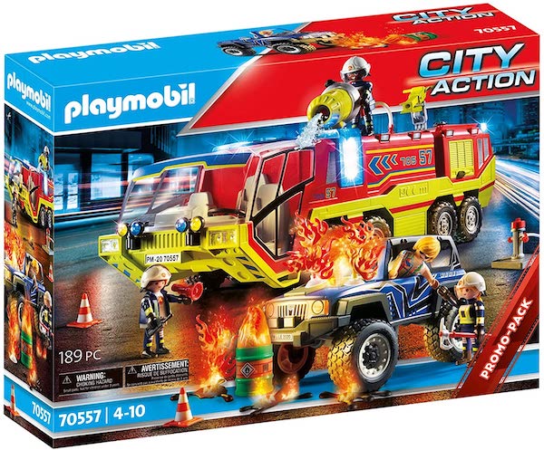 Camion de pompier et véhicule enflammé Playmobil City Action à 34,99 € chez Amazon et la Fnac