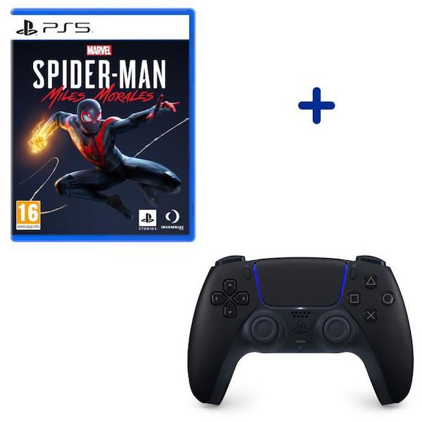 Pack Spider-Man Miles Morales + manette PS5 à 99,99 € sur Cdiscount