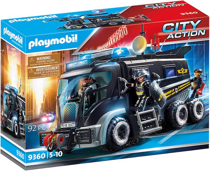 Coffret Playmobil City Action Camion Policiers d’Élite avec Sirène et Gyrophare à 25,99 € sur Amazon