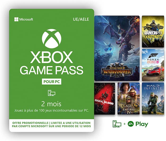 Abonnement Xbox Game Pass PC 2 mois à 9,99 € sur Amazon