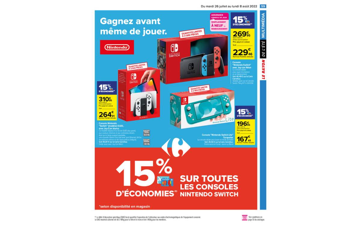 Carrefour Nintendo Switch