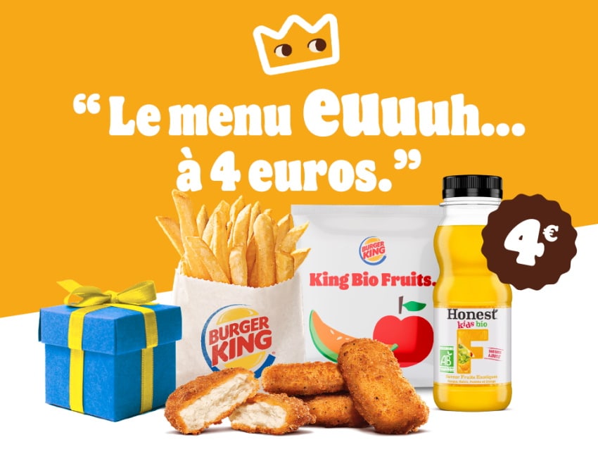 Profitez d’un menu King Junior avec un jouet à 4€ chez Burger King