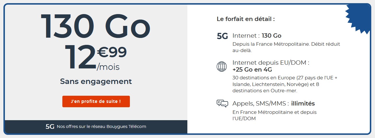 forfait Cdiscount Mobile 5G