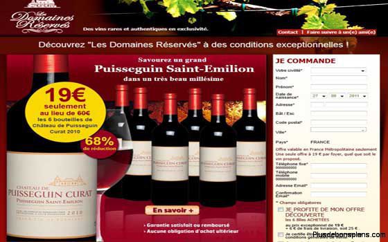 6 bouteilles Puisseguin Saint-Emilion a 19 au lieu de 60 euros