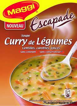 echantillon gratuit maggi escapade soupe curry de legumes
