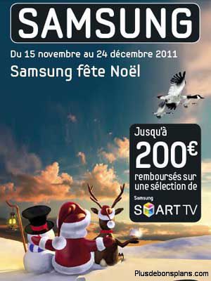 tv samsung led noel 2011 - jusqua 200 euros rembourses